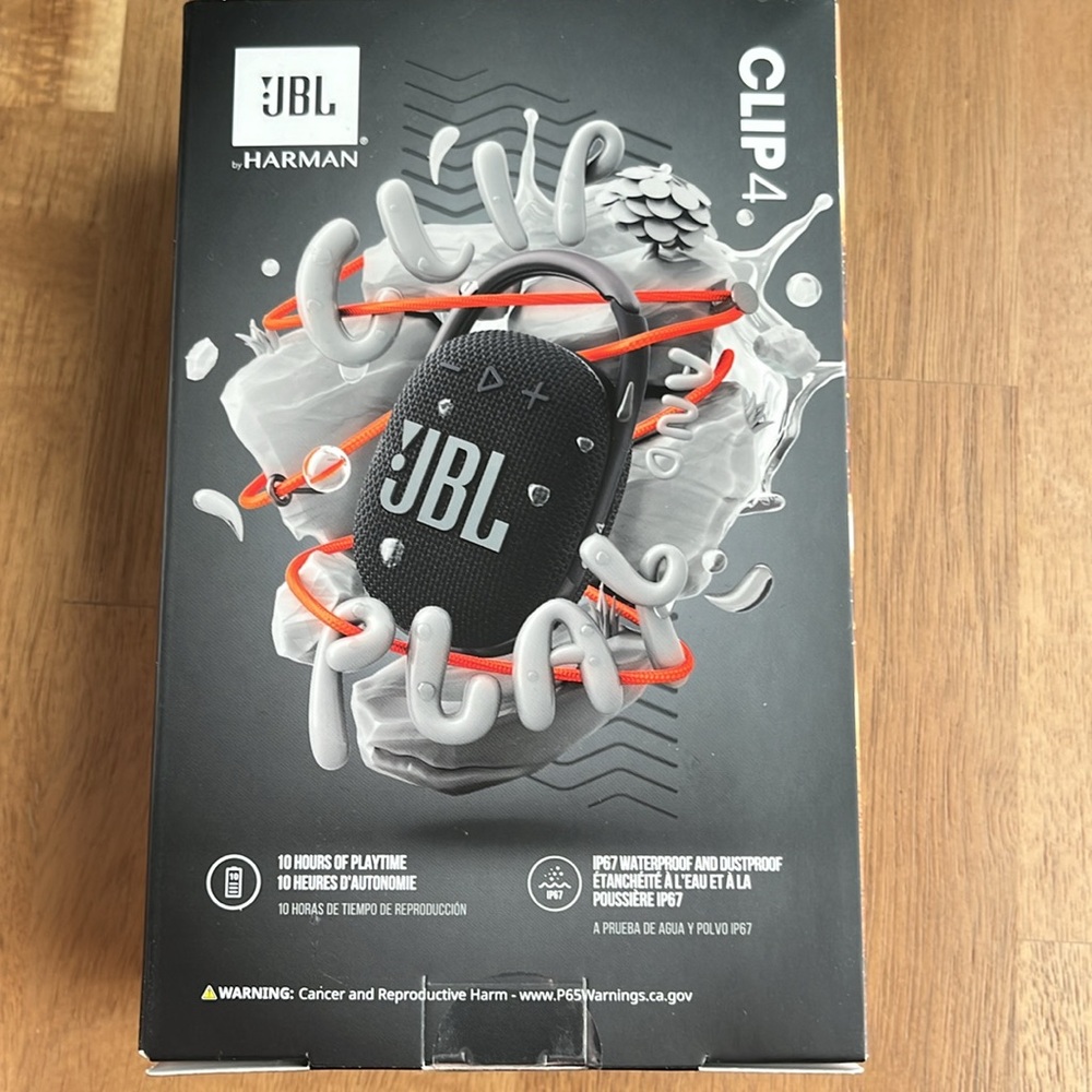 NEW JBL Clip 4 Portable Bluetooth Speaker - Waterproof & Dust-proof  Black - Picture 2 of 3